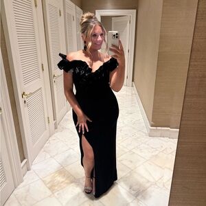 Elegant Black Off-Shoulder Dress